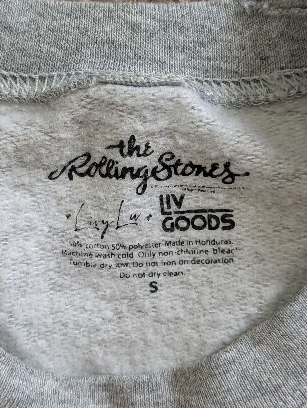 Rolling Stones Womens Gray Tennessee Volunteers College Seal Sweatshirt Small - Picture 9 of 15